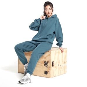 Gymshark Blue Teal Hoodie Jogger Track Pants Set